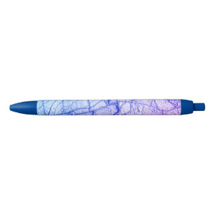  Two Tone Purple Marble Look Black Ink Pen
