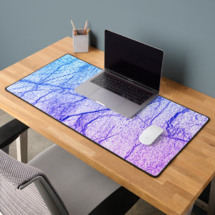 Two Tone Purple Marble Look Desk Mat