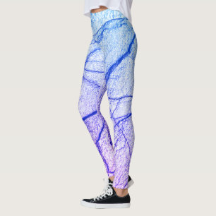 Two Tone Purple Marble Look Leggings