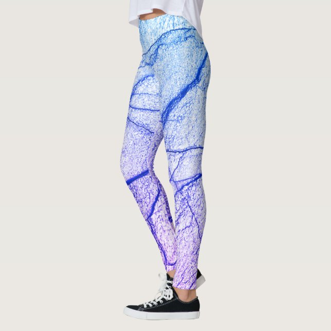  Two Tone Purple Marble Look Leggings (Left)