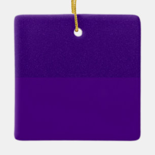 Two-Tone Purple Square Ceramic Ornament (Custom)