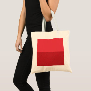 Two-Tone Red Canvas Tote Bag – Customisable
