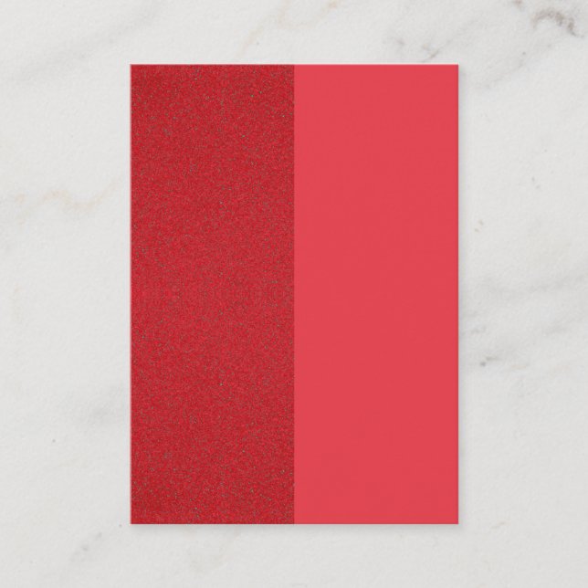 Two-Tone Red Flat Place Cards – Customisable (Front)