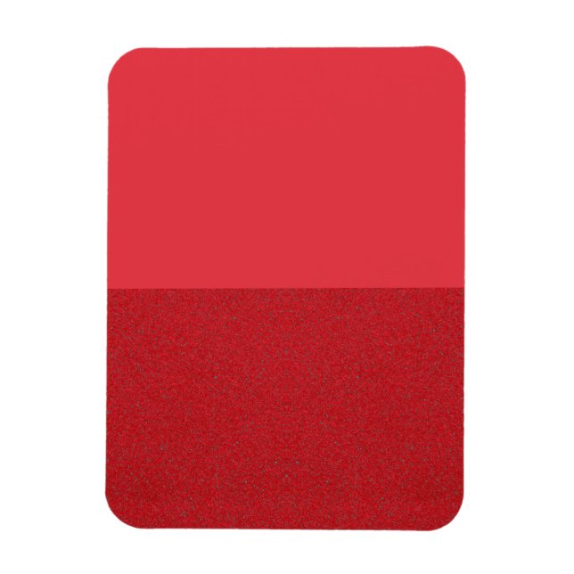 Two-Tone Red Half-and-Half Photo Magnet (Custom) (Vertical)