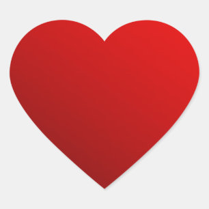 Two Tone Red Heart Sticker