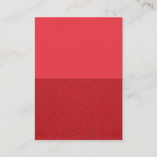 Two-Tone Red Horizontal Flat Place Cards (Custom)