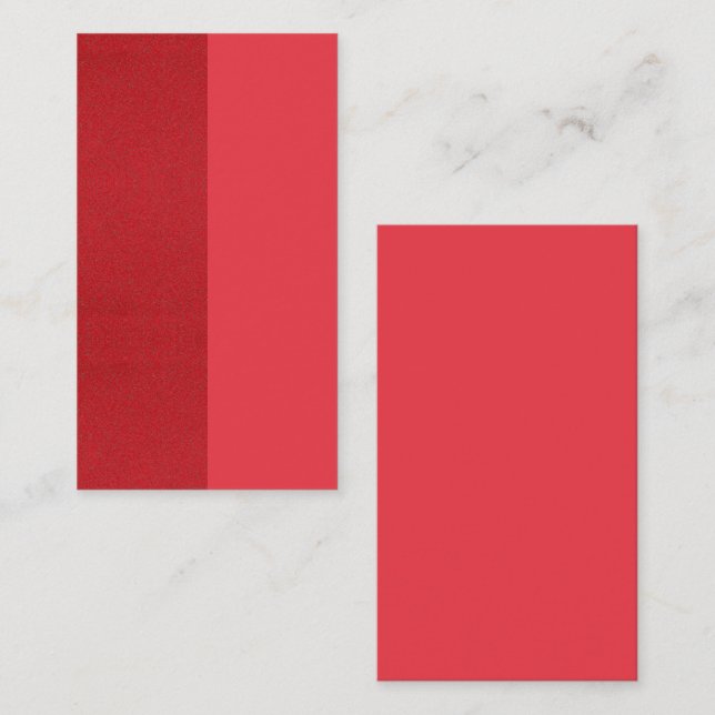 Two-Tone Red Vertical Business Card – Customisable (Front/Back)