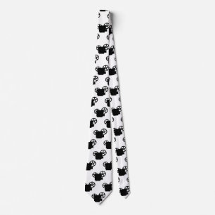 TWO TONE RETRO MOVIE PROJECTORS PATTERN  TIE