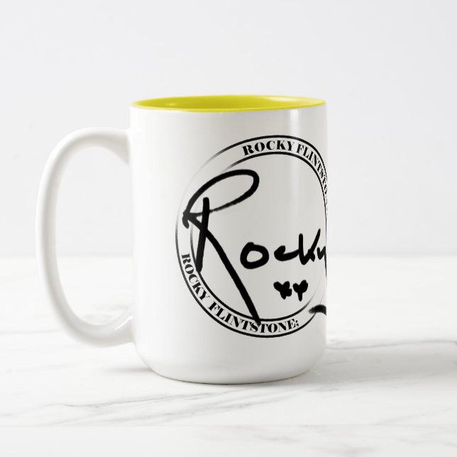 Two tone Rocky Flintstone Mug (Left)
