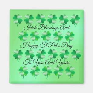 Two Tone Shamrocks Magnet