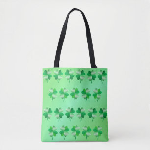 Two Tone Shamrocks Tote Bag