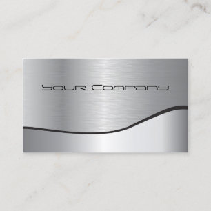 Two-tone Silver Corporate Business Card
