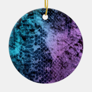 Two Tone Snakeskin Ceramic Tree Decoration