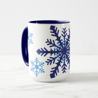 Two Tone Snowflakes Mug