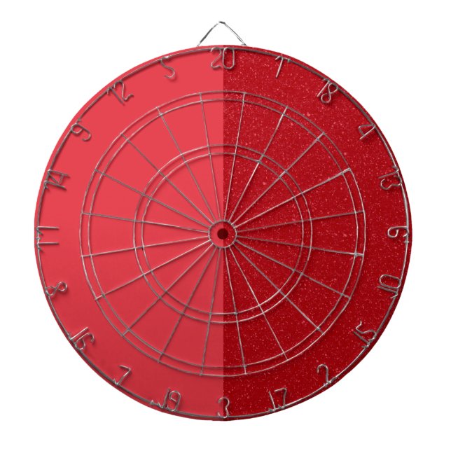Two-Tone Tomato Red Dartboard – Customisable (Front)
