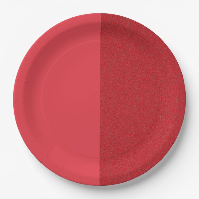 Two-Tone Tomato Red Event Plate – Customisable (Front)