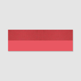 Two-Tone Tomato Red Name Tag – Customisable