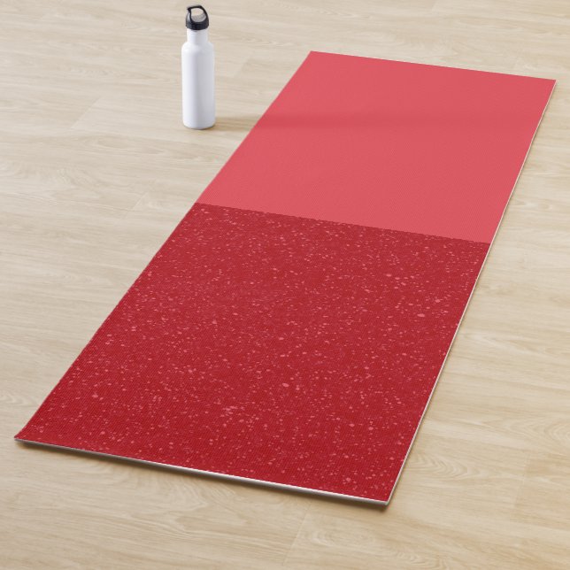 Two-Tone Tomato Red Yoga Mat – Customisable (In Situ)