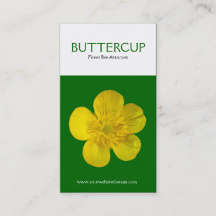 Two Tone Vertical Buttercup Business Card