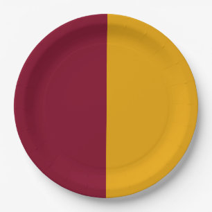 Two-Tone Vertical Party Paper Plate – Customizable