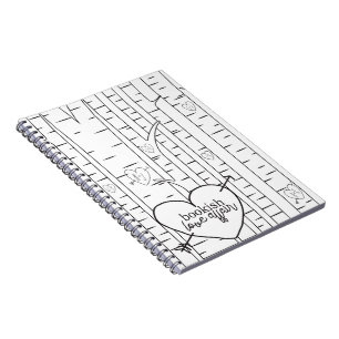 Two Toned Bookish Love Affair Notebook