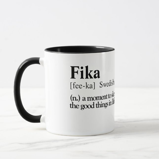 Two-toned coffee mug for your fave brew. (Left)