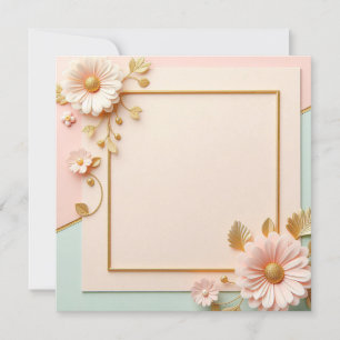 Two-Toned Floral  Invitation