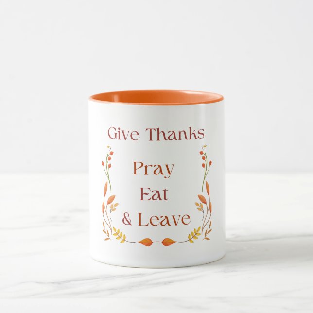 Two Toned Happy Thanksgiving Holiday Mug (Center)
