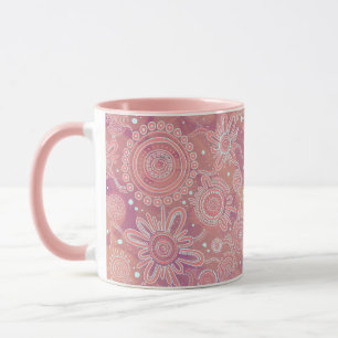 Two Toned Indigenous Art Mug "Connections"