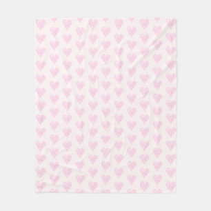 Two toned Love Heart Fleece Blanket
