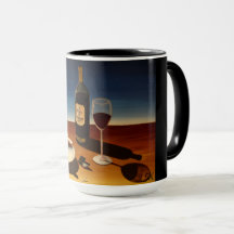 Two Toned Mug "Wine & Cigars"