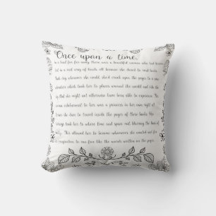 Two Toned Once Upon A Time Story Throw Pillow