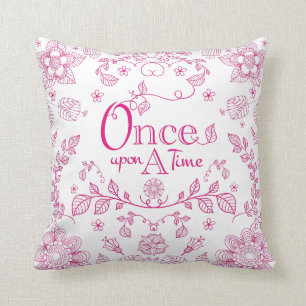 Two Toned Once Upon A Time Throw Pillow