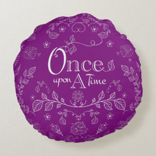 Two Toned Once Upon A Time Throw Pillow
