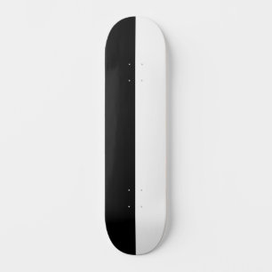 Two Toned Split Colour Half Black and White Skateboard