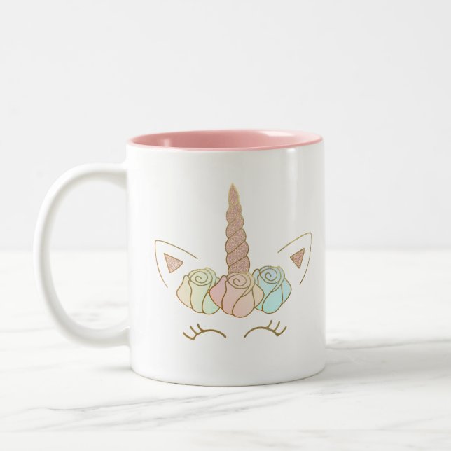 Two Toned Unicorn Mug With Pink Inside (Left)