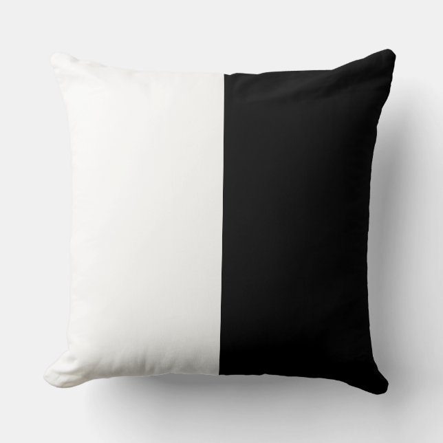 Two tones black white modern decorative  cushion (Front)