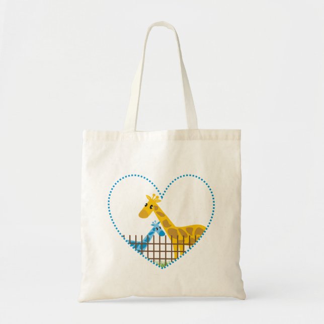 Two (Too) Cute Giraffes Tote  Bags (Front)