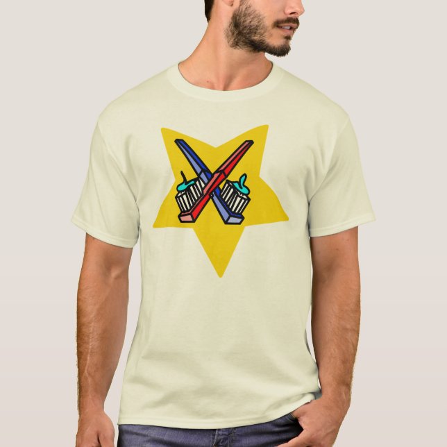 TWO TOOTHBRUSHES TOOTHPASTE T-Shirt (Front)