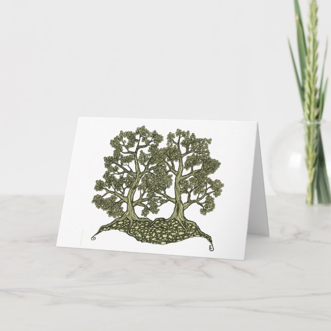 Two Trees intertwined Card (Front)