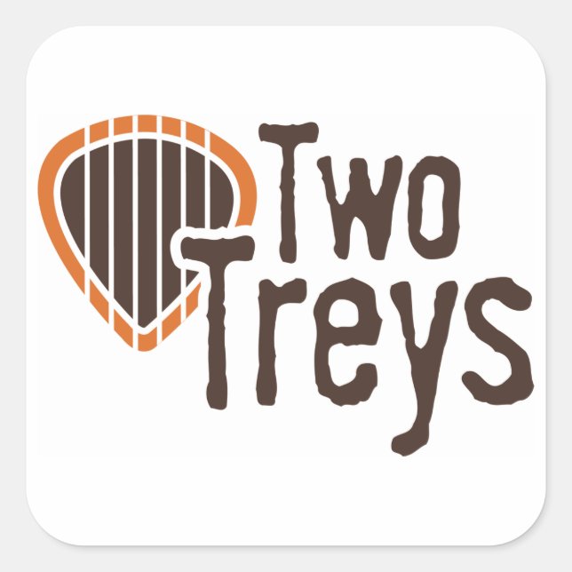 Two Treys Square Sticker (Front)