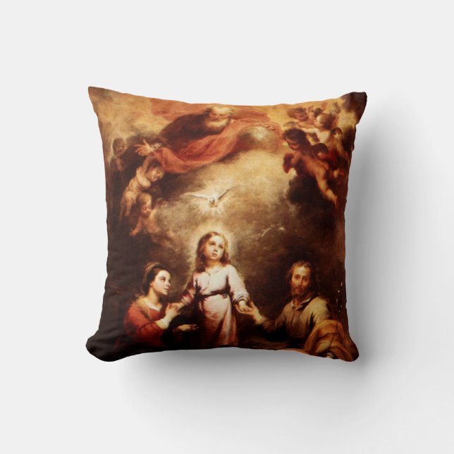 Two Trinities - The Holy Family - Murillo Cushion (Front)