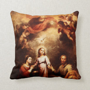 Two Trinities - The Holy Family - Murillo Cushion