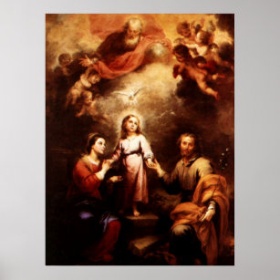 Two Trinities - The Holy Family - Murillo Poster