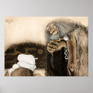 Two Trolls, 1909  by John Bauer Poster