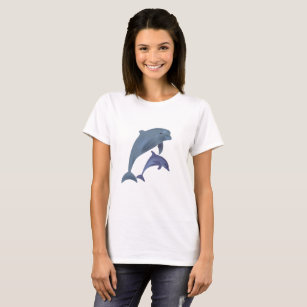 Two Tropical dolphins jumping beside each other T-Shirt
