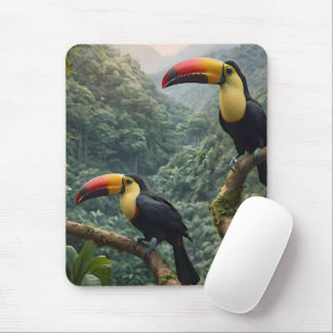 Two Tropical Toucan Birds, Mouse Mat