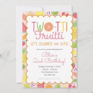 Two-tti Fruitti Birthday Invitation