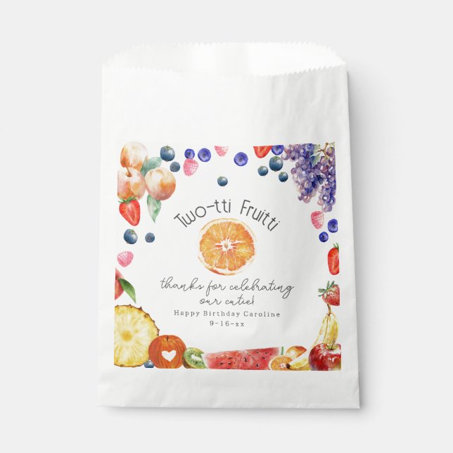 Two-tti Fruitti Cutie Fruit Birthday Favour Bags (Front)
