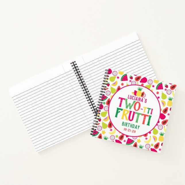 Two-tti Fruity 2nd Birthday Tutti Frutti Fun Fruit Notebook (Inside)